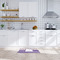 Purple Gingham & Stripe Woven Floor Mat - LIFESTYLE (kitchen)