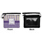 Purple Gingham & Stripe Wristlet ID Cases - Front & Back