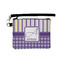 Purple Gingham & Stripe Wristlet ID Cases - Front