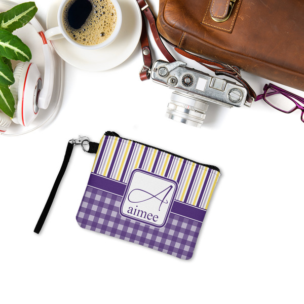 Purple Gingham & Stripe Wristlet ID Cases - LIFESTYLE