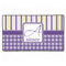 Purple Gingham & Stripe XXL Gaming Mouse Pad - 24" x 14" (Personalized)