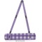 Purple Gingham & Stripe Yoga Mat Strap With Full Yoga Mat Design