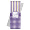 Purple Gingham & Stripe Yoga Mat Towel with Yoga Mat