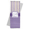 Purple Gingham & Stripe Yoga Mat Towel (Personalized)
