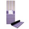 Purple Gingham & Stripe Yoga Mat with Black Rubber Back Full Print View