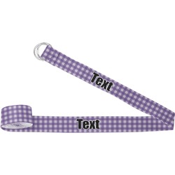 Purple Gingham & Stripe Yoga Strap (Personalized)