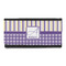 Purple Gingham & Stripe Leatherette Ladies Wallet (Personalized)