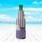 Purple Gingham & Stripe Zipper Bottle Cooler - LIFESTYLE