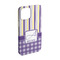 Purple Gingham & Stripe iPhone Case - Plastic - iPhone 15 (Personalized)