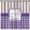 Purple Gingham & Stripe Shower Curtain (Personalized)