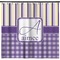 Purple Gingham & Stripe Shower Curtain - 71" x 74" (Personalized)