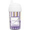 Purple Gingham & Stripe Sippy Cup (Personalized)