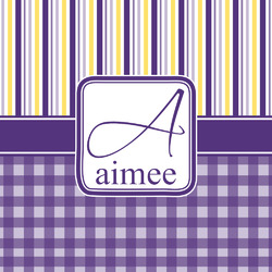 Purple Gingham & Stripe
