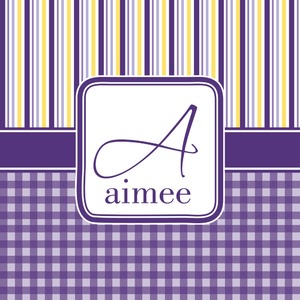 Purple Gingham & Stripe