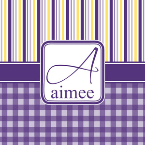 Purple Gingham & Stripe