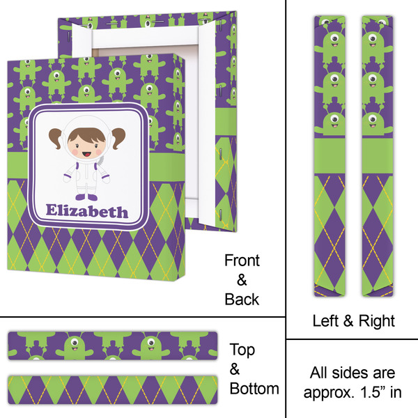 Astronaut, Aliens & Argyle 11x14 - Canvas Print - Approval