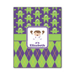 Astronaut, Aliens & Argyle Wood Print - 11x14 (Personalized)