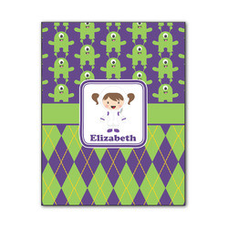 Astronaut, Aliens & Argyle Wood Print - 11x14 (Personalized)