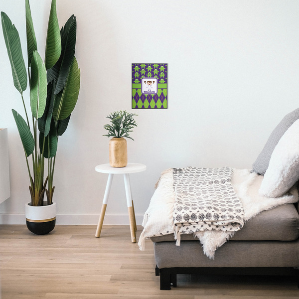 Astronaut, Aliens & Argyle 11x14 Wood Print - In Context