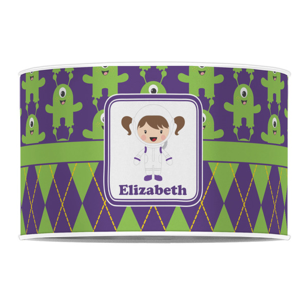 Astronaut, Aliens & Argyle 12" Drum Lampshade - FRONT (Poly Film)