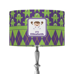 Astronaut, Aliens & Argyle 12" Drum Lamp Shade - Fabric (Personalized)