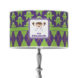 Astronaut, Aliens & Argyle 12" Drum Lamp Shade - Poly-film (Personalized)