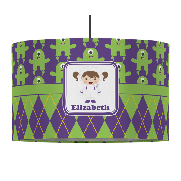 Astronaut, Aliens & Argyle 12" Drum Lampshade - PENDANT (Fabric)