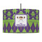 Astronaut, Aliens & Argyle 12" Drum Pendant Lamp - Fabric (Personalized)