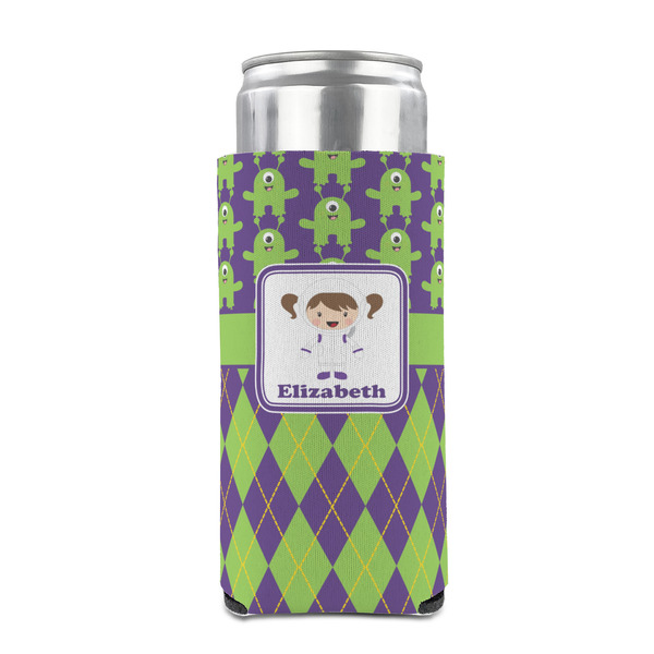 Astronaut, Aliens & Argyle 12oz Tall Can Sleeve - FRONT (on can)