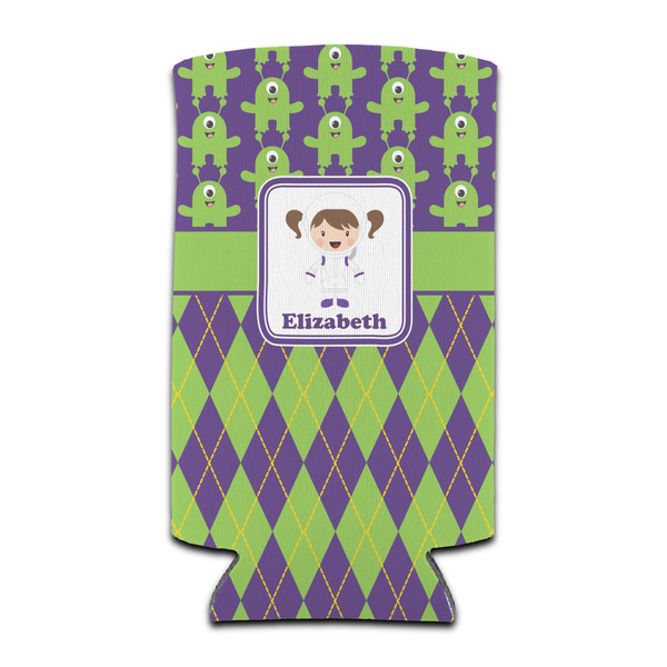Custom Astronaut, Aliens & Argyle Can Cooler (tall 12 oz) (Personalized)