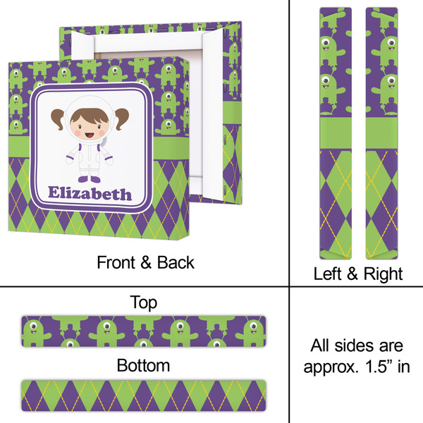 Astronaut, Aliens & Argyle 12x12 - Canvas Print - Approval