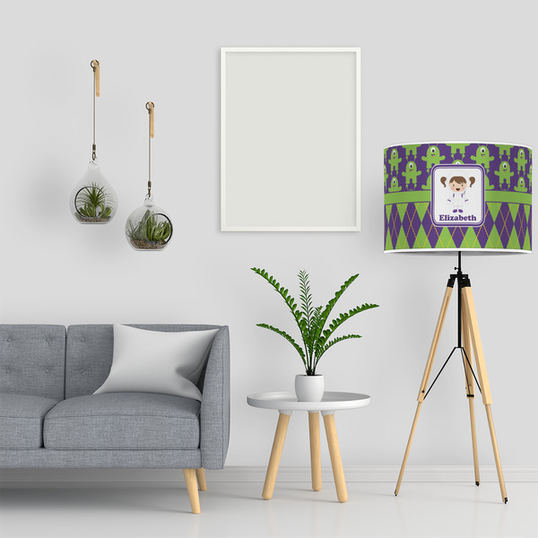 Astronaut, Aliens & Argyle 16" Drum Lampshade - LIFESTYLE