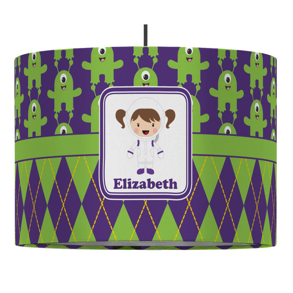Astronaut, Aliens & Argyle 16" Drum Lampshade - PENDANT (Fabric)