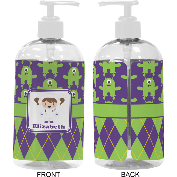 Astronaut, Aliens & Argyle 16 oz Plastic Liquid Dispenser- Approval- White