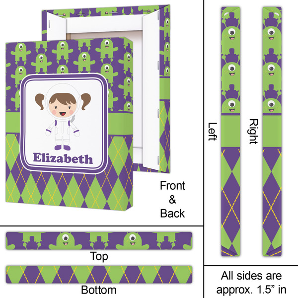 Astronaut, Aliens & Argyle 16x20 - Canvas Print - Approval