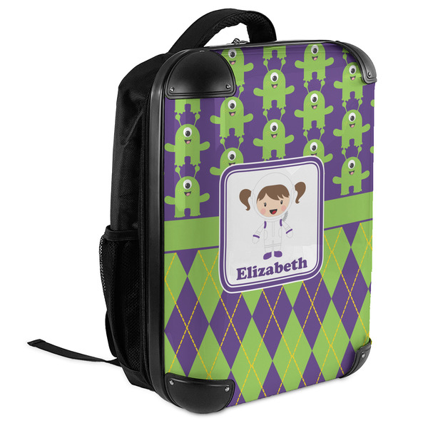 Astronaut, Aliens & Argyle 18" Hard Shell Backpacks - ANGLED VIEW