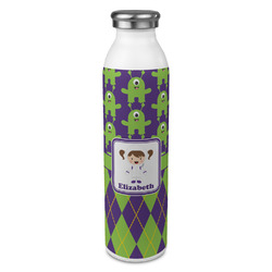 Astronaut, Aliens & Argyle 20oz Stainless Steel Water Bottle - Full Print (Personalized)
