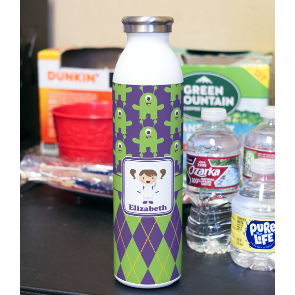 Astronaut, Aliens & Argyle 20oz Water Bottles - Full Print - In Context