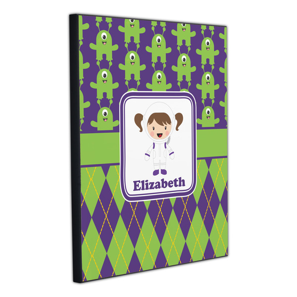 Astronaut, Aliens & Argyle 20x24 Wood Print - Angle View