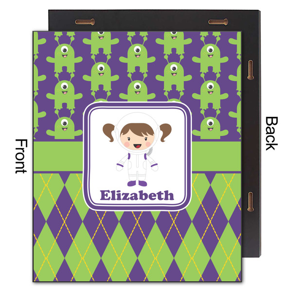 Astronaut, Aliens & Argyle 20x24 Wood Print - Front & Back View