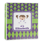 Astronaut, Aliens & Argyle 3-Ring Binder - 1 inch (Personalized)