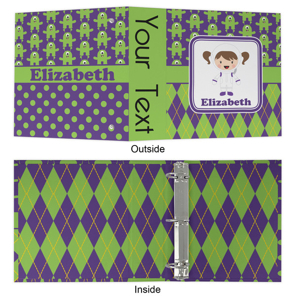 Astronaut, Aliens & Argyle 3 Ring Binders - Full Wrap - 2" - APPROVAL