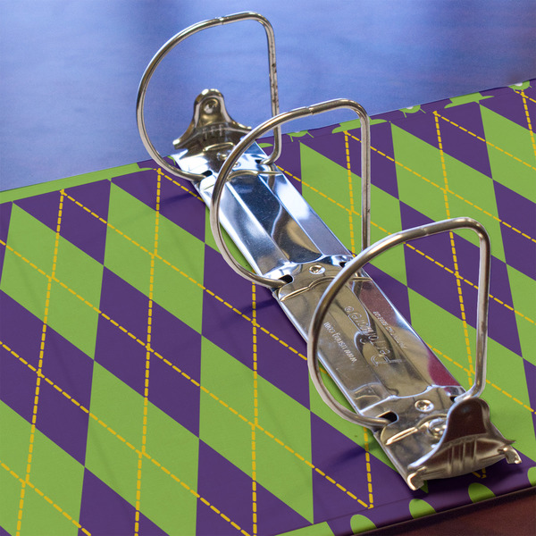 Astronaut, Aliens & Argyle 3 Ring Binders - Full Wrap - 3" - DETAIL