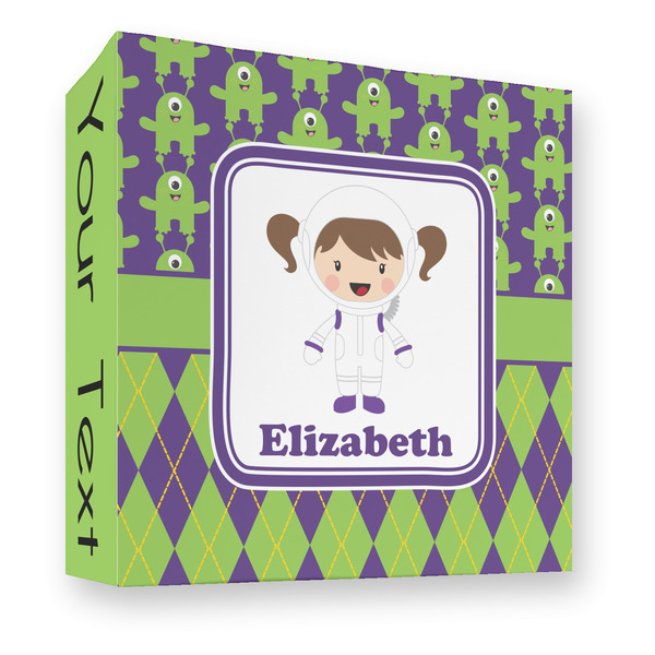 Astronaut, Aliens & Argyle 3 Ring Binders - Full Wrap - 3" - FRONT