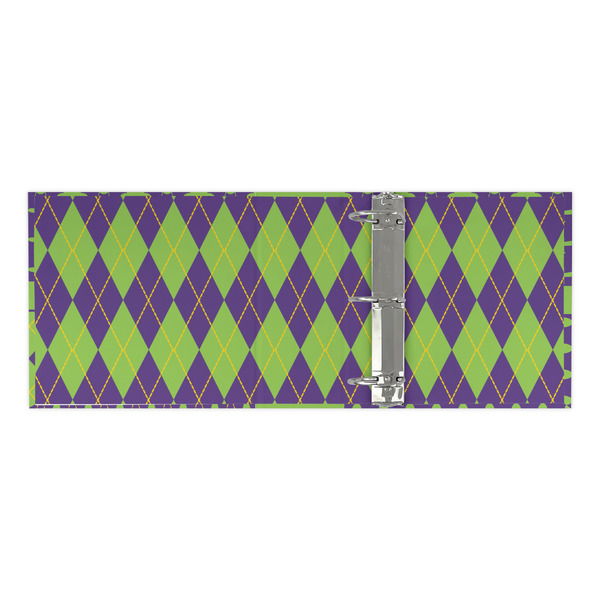 Astronaut, Aliens & Argyle 3 Ring Binders - Full Wrap - 3" - OPEN INSIDE