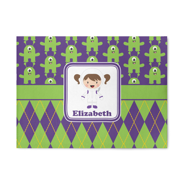 Custom Astronaut, Aliens & Argyle Area Rug (Personalized)