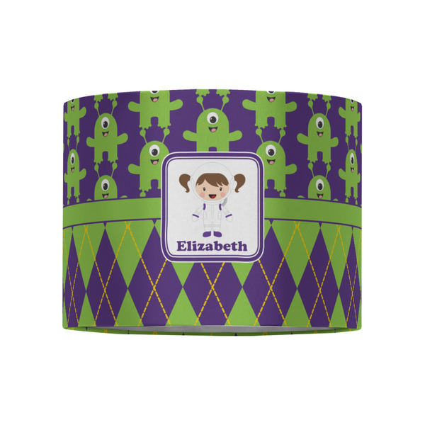 Astronaut, Aliens & Argyle 8" Drum Lampshade - FRONT (Fabric)