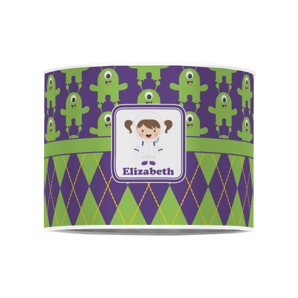 Astronaut, Aliens & Argyle 8" Drum Lampshade - FRONT (Poly Film)