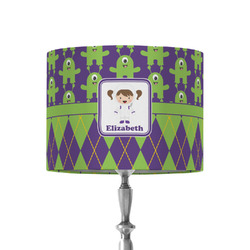 Astronaut, Aliens & Argyle 8" Drum Lamp Shade - Fabric (Personalized)