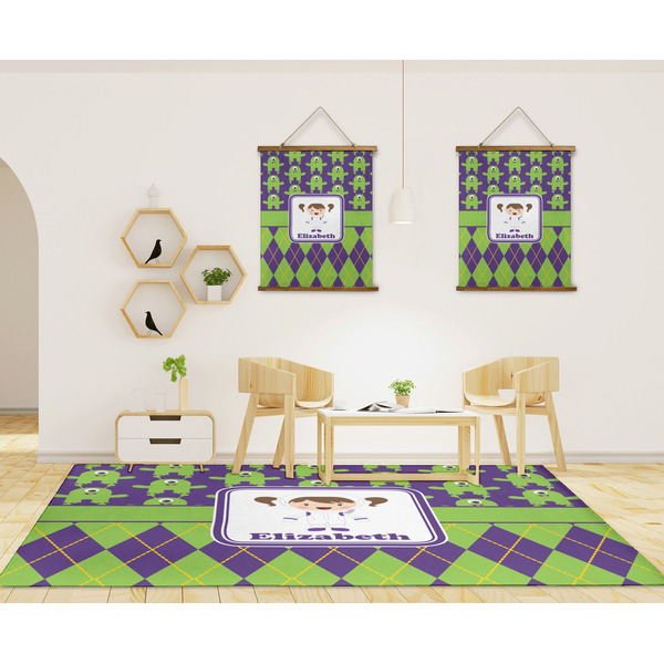 Astronaut, Aliens & Argyle 8'x10' Indoor Area Rugs - IN CONTEXT